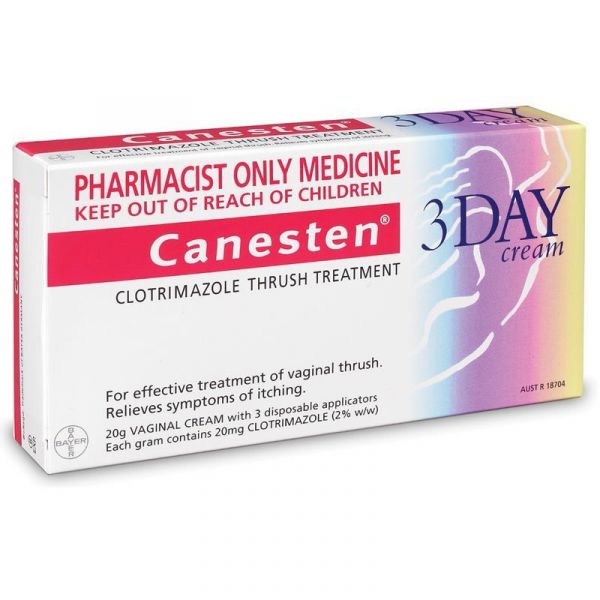 Canesten Clotrimazole Thrush Treatment 3 Day Cream 20g (S3) The