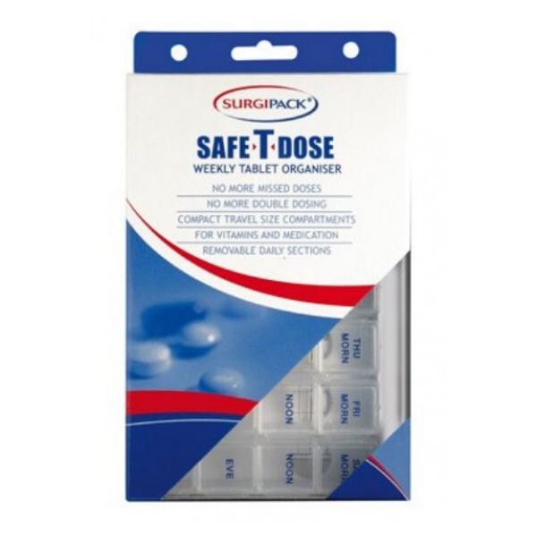 Surgipack Safe T Dose Weekly Tablet Organiser Small - The Online Pharmacy