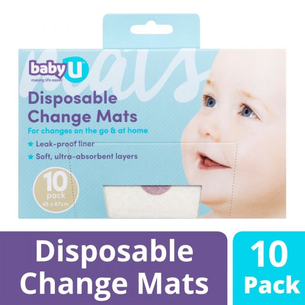 Baby U Disposable Change Mats 10 Pack - The Online Pharmacy